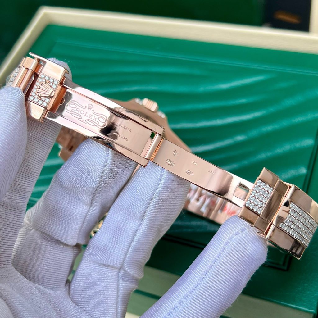 Rolex GMT Master II Gold Wrapped Customs Moissanite Sapphire Diamonds 40mm (10)