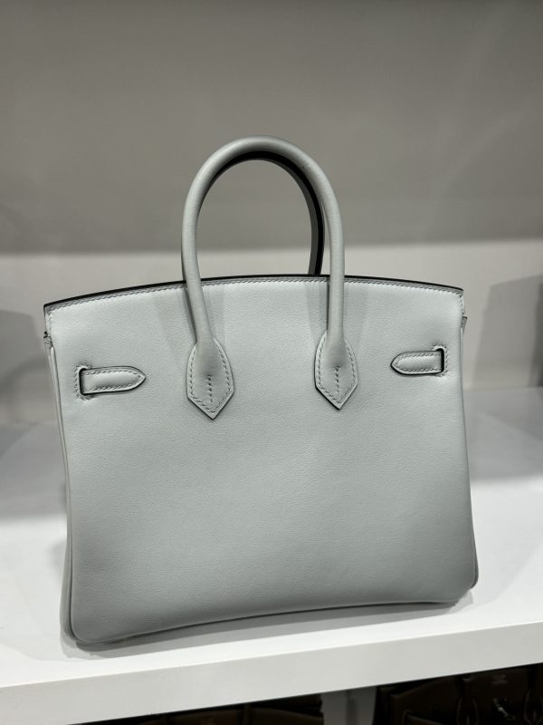 Hermes Birkin PHW Togo Gray Replica Bags Gold Lock 25cm (2)