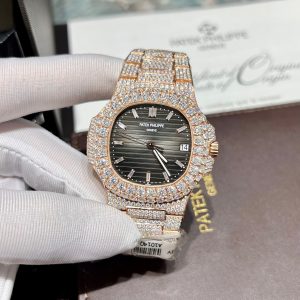 Patek Philippe Nautilus 5711 Iced Out Custom Moissanite Diamonds 40mm (3)