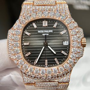 Patek Philippe Nautilus 5711 Iced Out Custom Moissanite Diamonds 40mm (3)