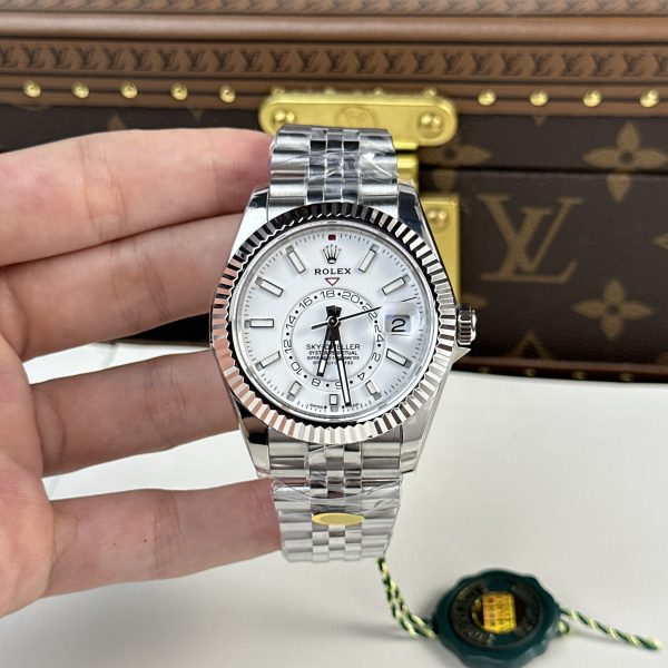 Rolex Rep 11 Watch Sky Dweller 326934 White Dial Jubilee Bracelet 42mm (1)