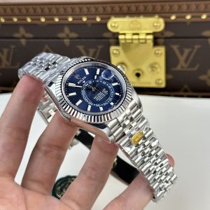 Rolex Replica 11 Watch Sky Dweller 326934 Blue Dial Jubilee Bracelet 42mm (1)