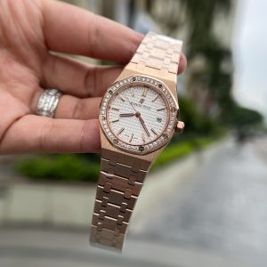 Audemars Piguet Royal Oak Rose Gold Best Replica Women's 34mm (1)