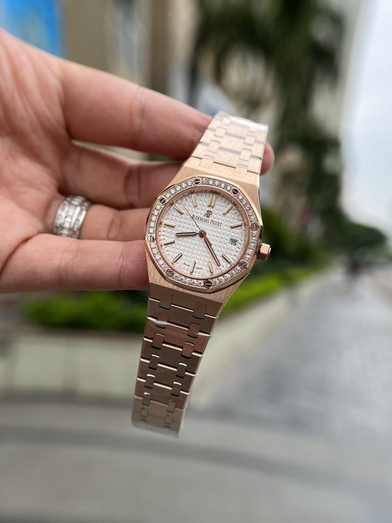 Audemars Piguet Royal Oak Rose Gold Best Replica Women's 34mm (1)