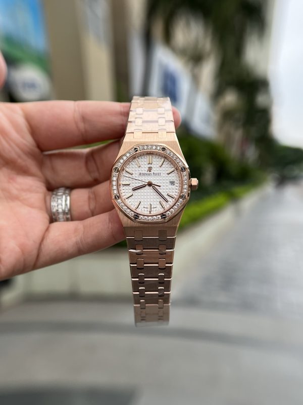 Audemars Piguet Royal Oak Rose Gold Best Replica Women's 34mm (1)