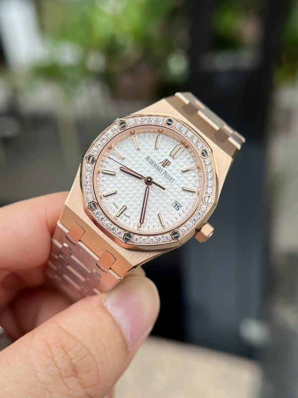 Audemars Piguet Royal Oak Rose Gold Best Replica Women's 34mm (1)