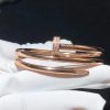 Cartier Juste Un Clou Baracelet Custom Diamond Natural 18K Rose Gold (2)