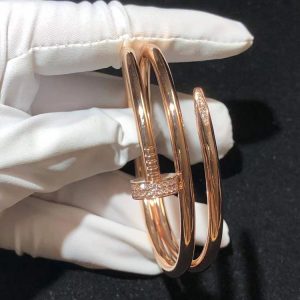 Cartier Juste Un Clou Baracelet Custom Diamond Natural 18K Rose Gold (2)