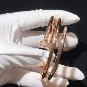 Cartier Juste Un Clou Baracelet Custom Diamond Natural 18K Rose Gold (2)