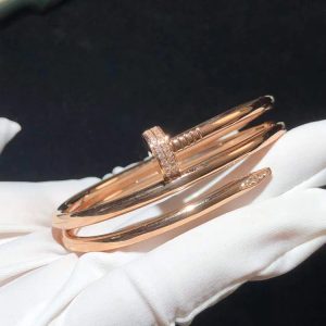 Cartier Juste Un Clou Baracelet Custom Diamond Natural 18K Rose Gold (2)