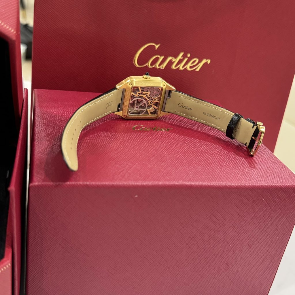 Cartier Santos WHSA0031 Replica Watches Leather Cord 31x43mm (2)