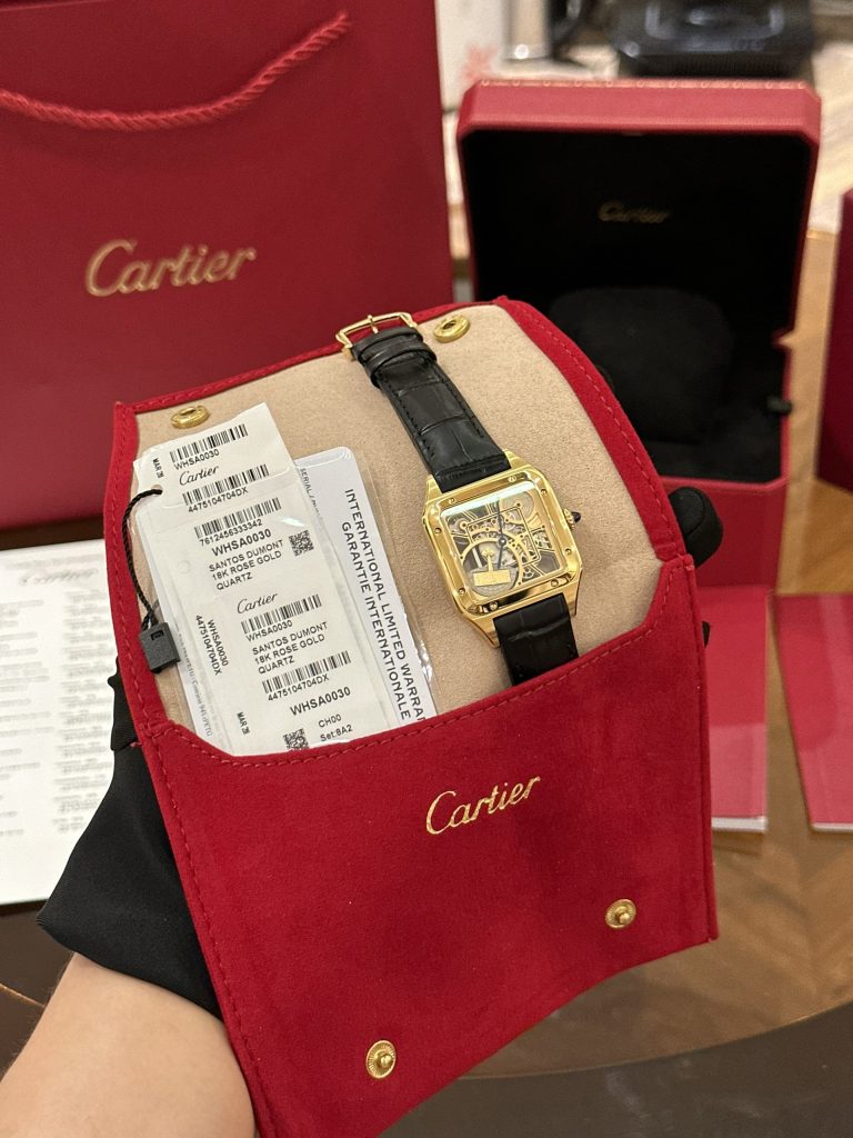 Cartier Santos WHSA0031 Replica Watches Leather Cord 31x43mm (2)