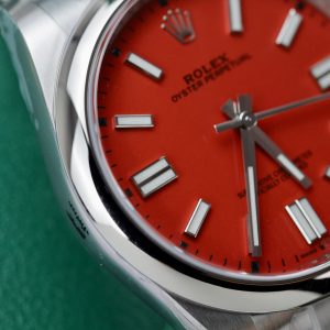 Fake Rolex Watch Oyster Perpetual 126000 Red Dial Clean Factory 41mm (1)