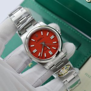 Fake Rolex Watch Oyster Perpetual 126000 Red Dial Clean Factory 41mm (1)