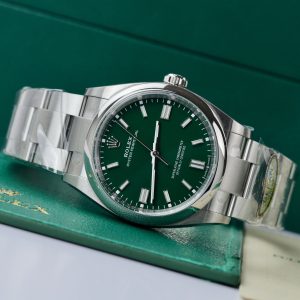 Fake Rolex Watches Oyster Perpetual 126000 Green Dial Clean Factory 41mm (4)