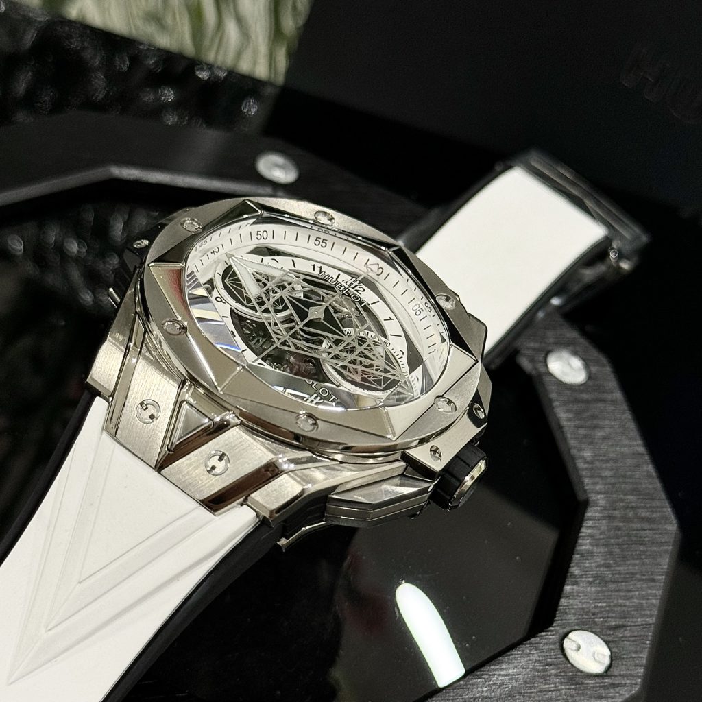 Hublot Big Bang Sang Bleu ll Titanium White Replica Watches BBF 45mm (2)