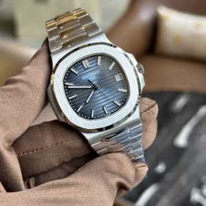 Patek Philippe Nautilus 5811 Blue Dial Metal Wire Replica Watches 3K Factory 41mm (2)