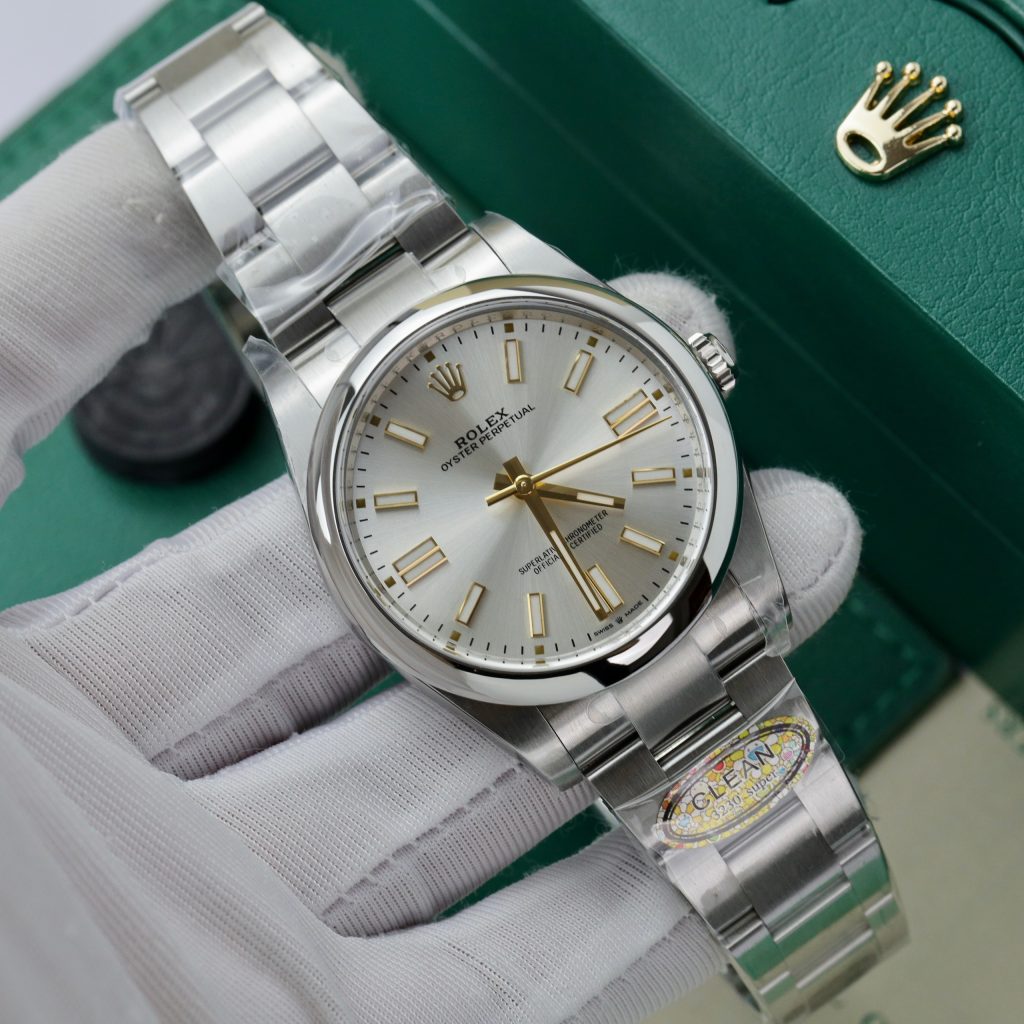 Replica Rolex Watch Oyster Perpetual 124300 Sliver Dial Clean Factory 