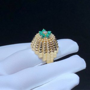 Cactus De Cartier Ring Custom Natural Diamond 18K Gold (2)