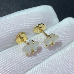 Caresse D'Orchidees Par Cartier Earring Natural Gemstone 18K Gold Custom (2)