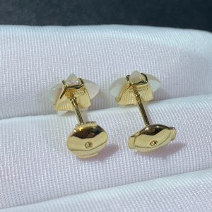 Caresse D'Orchidees Par Cartier Earring Natural Gemstone 18K Gold Custom (2)