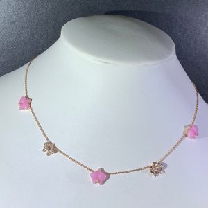 Caresse D’Orchidees Par Cartier Necklace Custom Natural Diamond 18K Rose Gold (2)