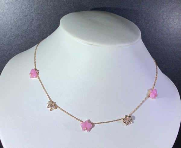 Caresse D’Orchidees Par Cartier Necklace Custom Natural Diamond 18K Rose Gold (2)