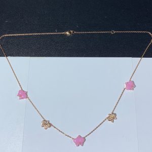 Caresse D’Orchidees Par Cartier Necklace Custom Natural Diamond 18K Rose Gold (2)