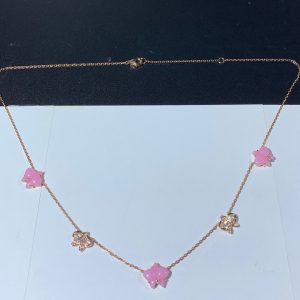 Caresse D’Orchidees Par Cartier Necklace Custom Natural Diamond 18K Rose Gold (2)