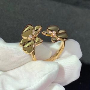 Caresse D’Orchidees Par Cartier Rings 18K Rose Gold Natural Diamond Custom (2)