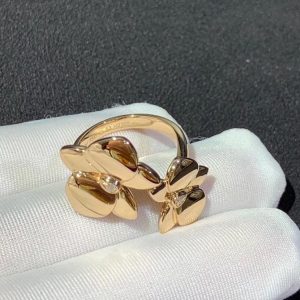 Caresse D’Orchidees Par Cartier Rings 18K Rose Gold Natural Diamond Custom (2)