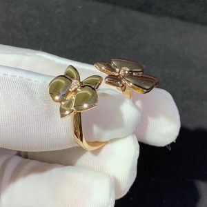 Caresse D’Orchidees Par Cartier Rings 18K Rose Gold Natural Diamond Custom (2)