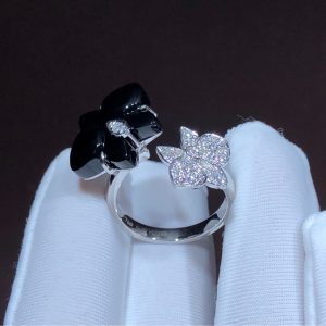 Caresse D'Orchidees Par Cartier Rings Custom 18K White Gold Natural Diamond (2)