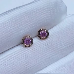 Cariter Earring Womens Custom Natural Gemstone 18K Rose Gold (2)