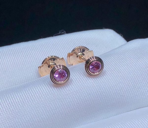 Cariter Earring Womens Custom Natural Gemstone 18K Rose Gold (2)