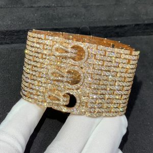 Cartier Agrafe Bracelet 18K Rose Gold Natural Diamond Custom (2)