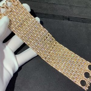 Cartier Agrafe Bracelet 18K Rose Gold Natural Diamond Custom (2)