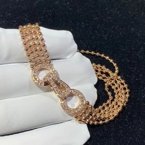 Cartier Agrafe Bracelet Custom 18K Rose Gold Natural Diamond (2)