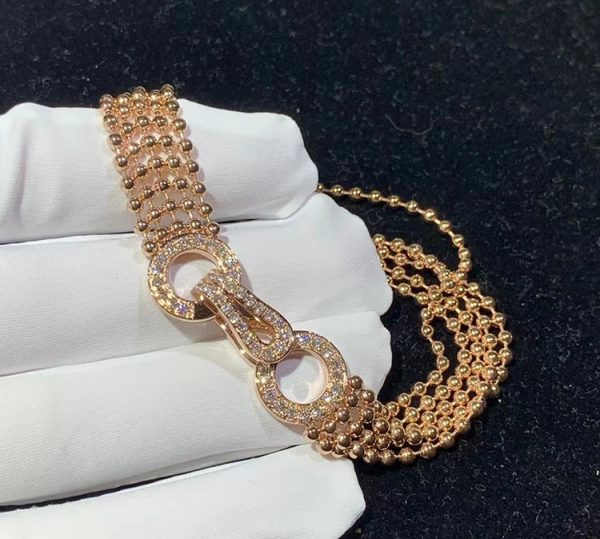 Cartier Agrafe Bracelet Custom 18K Rose Gold Natural Diamond (2)