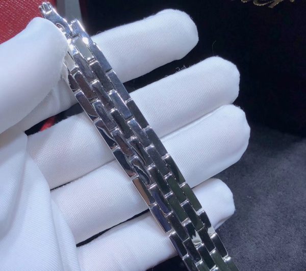 Cartier Agrafe Bracelet Custom Natural Diamond 18K White Gold (2)