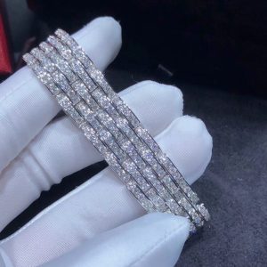 Cartier Agrafe Bracelet Custom Natural Diamond 18K White Gold (2)