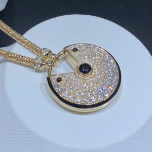 Cartier Agrafe Necklace Men Custom Natural Diamond 18K Gold (2)