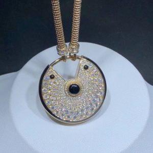 Cartier Agrafe Necklace Men Custom Natural Diamond 18K Gold (2)