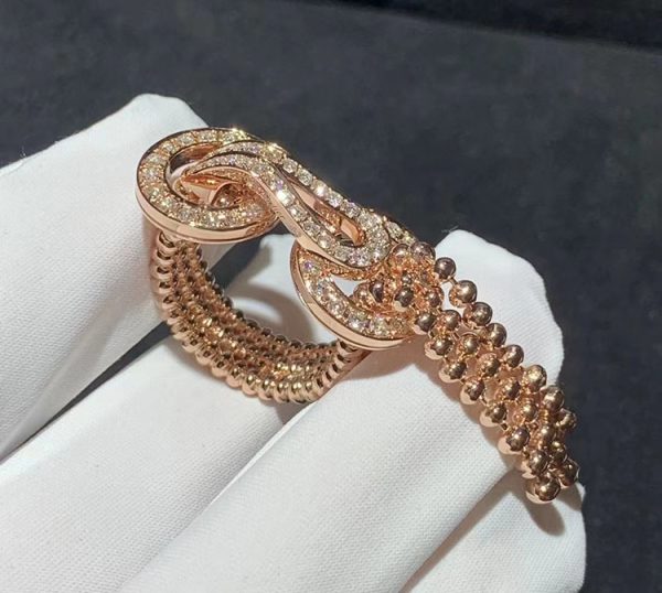 Cartier Agrafe Rings Custom Natural Diamond 18K Rose Gold (2)