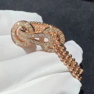 Cartier Agrafe Rings Custom Natural Diamond 18K Rose Gold (2)