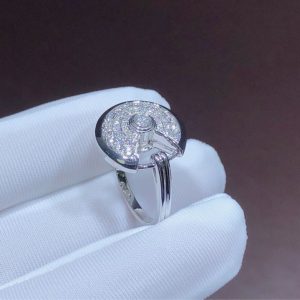 Cartier Amulette Rings 18K White Gold Natural Diamonds Custom (2)