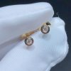 Cartier Earring Womens Custom Natural Diamond 18K Gold (2)