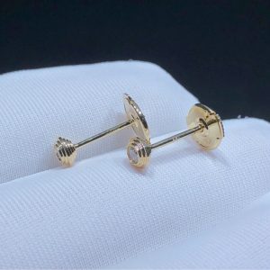 Cartier Earring Womens Custom Natural Diamond 18K Gold (2)