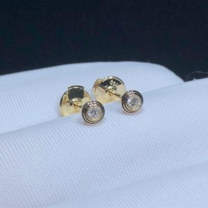 Cartier Earring Womens Custom Natural Diamond 18K Gold (2)