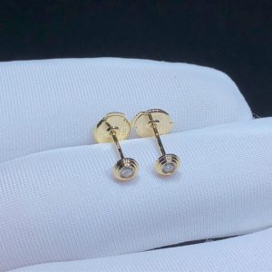 Cartier Earring Womens Custom Natural Diamond 18K Gold (2)